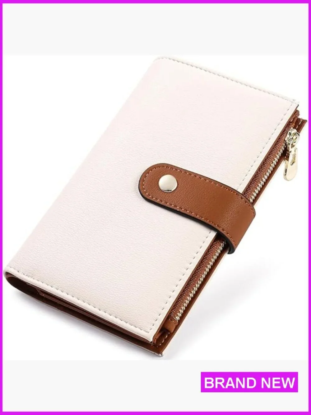 RFID Blocking Leather Trifold Clutch Wallet Credit Card Holder Travel Purse - Picture 1 of 6